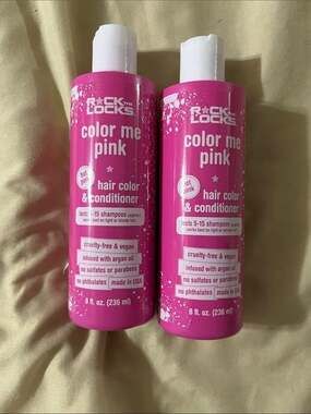 Rock The Locks Color Me Pink Hair Color & Conditioner - Hot Pink